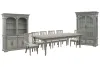 Pulaski Furniture P091240-KIT20 Pulaski Furniture P091240-KIT20 Madison Ridge - Extendable Leg Dining Table With 6 Arm Chairs, Server, Hutch And China - Bluff Gray