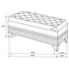CoasterElevations 300644 Barzini - Velvet Upholstered Tufted Storage Bench - Black