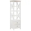Coaster Fine Furniture 708254 Hollis - 4-Shelf Wood Media Tower With Drawers - Brown And White