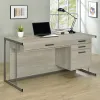 CoasterEssence 805881 Loomis - 4-Drawer Computer Desk - Whitewashed Gray