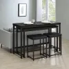 Coaster Fine Furniture 182724 Hawes - 4 Piece Multipurpose Counter Height Table Set - Black