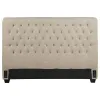 CoasterEssence 300007QB1 Chloe - Upholstered Queen Panel Headboard - Oatmeal