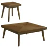 Coaster Fine Furniture 707798-S2 Westerly - 2 Piece Square Coffee And End Table Set - Walnut