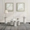 Coaster Fine Furniture 709668-S3 Astoria - 3 Piece Marble Coffee And End Table Set - White