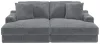 Jackson Furniture Industries 3445/15/16-28 Jackson Furniture Industries 3445/15/16-28 Cozy - 2 Piece Double Wide Chaise With USB Charging Ports - Gunmetal