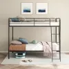 Coaster Fine Furniture 460334BLK Carson - Metal Twin Over Twin Bunk Bed - Glossy Black