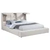 Coaster Fine Furniture 315948CRMKW Dreux - Upholstered California King Panel Platform Bed - Cream