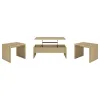 Coaster Fine Furniture 706348-S3 Canoga - 3 Piece Lift Top Cocktail Coffee Table Set - Light Oak