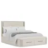 Riverside Furniture 78273-78274-78276 Alexis - Queen Upholstered Storage Bed - Latte Essence