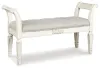 Ashley Furniture A3000157 Realyn - Accent Bench - Antique White
