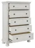 Ashley Furniture B742-46 Robbinsdale - Five Drawer Chest - Antique White