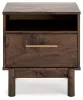 Ashley Furniture EB3660-291 Calverson - One Drawer Night Stand - Medium - Mocha
