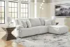 Ashley Furniture 92706S6 Ashley Furniture 92706S6 Top Tier - 3-Piece Reclining Sectional Sofa With Raf Press Back Chaise - Alloy