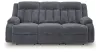 Ashley Furniture PC2140599 Observation - Reclining Power Sofa With Drop Down Table - Steel