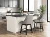 Ashley Furniture D618-224 Neymorton - Upholstered Swivel Barstool (Set of 2) - Dark Grayish Brown