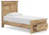 Ashley Furniture PCB1170B22 Ashley Furniture PCB1170B22 Makidern - Twin Panel Storage Bed With Storage Footboard - Tan