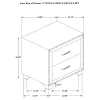 CoasterEveryday 223382 Melody - Upholstered 2-Drawer Nightstand - Gray