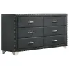 CoasterEveryday 223381KE-S5 Melody - 5 Piece Eastern King Bedroom Set - Gray