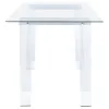 CoasterEssence 801535 Amaturo - Glass Top Acrylic Writing Desk - Clear