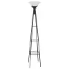 CoasterEveryday 901420 Gianni - 3-Shelf Frosted Torchiere Floor Lamp - Black