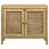 CoasterEssence 953555 Zamora - 2-Door Wood Accent Cabinet With Woven Cane - Natural