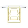 Coaster Fine Furniture 192641BG Starlight - Round Glass Top Metal Dining Table - Brass