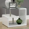 Furniture of America CM4056E Torkel - End Table - White