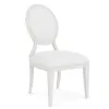 Riverside Furniture 82558 Hepburn - Oval Back Upholstered Side Chair (Set of 2) - White
