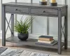 Ashley Furniture T175-4 Freedan - Console Sofa Table - Grayish Brown