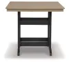 Ashley Furniture P211-632 Fairen Trail - Square Counter TBL w/Umb OPT - Black / Driftwood