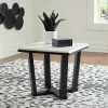 Ashley Furniture T770-2 Fostead - Square End Table - White / Espresso