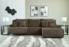 Ashley Furniture 92705S6 Ashley Furniture 92705S6 Top Tier - 3-Piece Reclining Sectional Sofa With Raf Chaise - Chocolate
