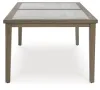 Ashley Furniture P701-625 Rainier Ranch - Rectangle Dining Table With Umbrella Option - Brown / Beige