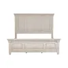 Liberty Furniture 824-BR-KPB Heartland - King Panel Bed - Antique White / Tobacco Tops