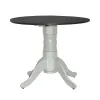 Liberty Furniture 182-CD-DLT Brook Bay - Drop Leaf Table - Textured White / Carbon Gray