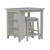 Liberty Furniture 942W-CD-3CTS Liberty Furniture 942W-CD-3CTS Brook Creek - 3 Piece Counter Set - White