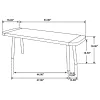 Coaster Fine Furniture 123043 Maverick - Wood Dining Bench - Natural Mango And Black