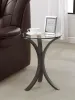 CoasterEveryday 902867 Edgar - Round Glass Top Accent Side Table - Cappuccino