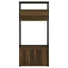 Coaster Fine Furniture 980006 Quincy - 2 Door Coat Rack Hall Tree Storage Bench - Dark Pine