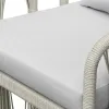 Intercon AX-CH-460AC-WHT-C Alexa - Outdoor Dining Side Arm Chair - White