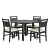New Classic D4103-51S Sable Crest - 5 Piece Set (Round Dining Table & 4 Chairs) - Black