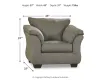 Ashley Furniture 7500520 Ashley Furniture 7500520 Darcy - Chair - Cobblestone