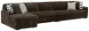 Ashley Furniture 98104S10 Ashley Furniture 98104S10 Midnight-Madness - 3-Piece Sectional With LAF Corner Chaise - Chocolate