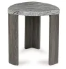 Ashley Furniture T600-6 Surmour - Triangle End Table - Gray / Brown