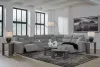 Ashley Furniture 65906S6 Ashley Furniture 65906S6 Modmax II - 6-Piece Power Reclining Sectional With RAF Press Back Power Chaise And Сonsole - Salt And Pepper