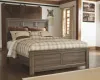 Ashley Furniture B251/31/36/57/54/98 Ashley Furniture B251/31/36/57/54/98 Juararo - 5 Pc. - Dresser, Mirror, Queen Panel Bed - Dark Brown