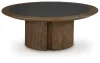 Ashley Furniture T563-8 Dontayne - Round Cocktail Table - Warm Brown