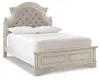 Ashley Furniture B743B14 Realyn - Full Panel Bed - Chipped White