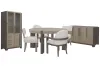 Pulaski Furniture P402230-KIT32 Pulaski Furniture P402230-KIT32 Anderson Park - Round Dining Table With 2 Klismos Dining Chairs, 2 Host Chairs, Sideboard And China Cabinet - Moose Trail / Frontier Brown