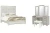 Pulaski Furniture P269-BR-K5-KIT5 Pulaski Furniture P269-BR-K5-KIT5 Camila - California King Upholstered Bed With Vanity Set - Creamy White